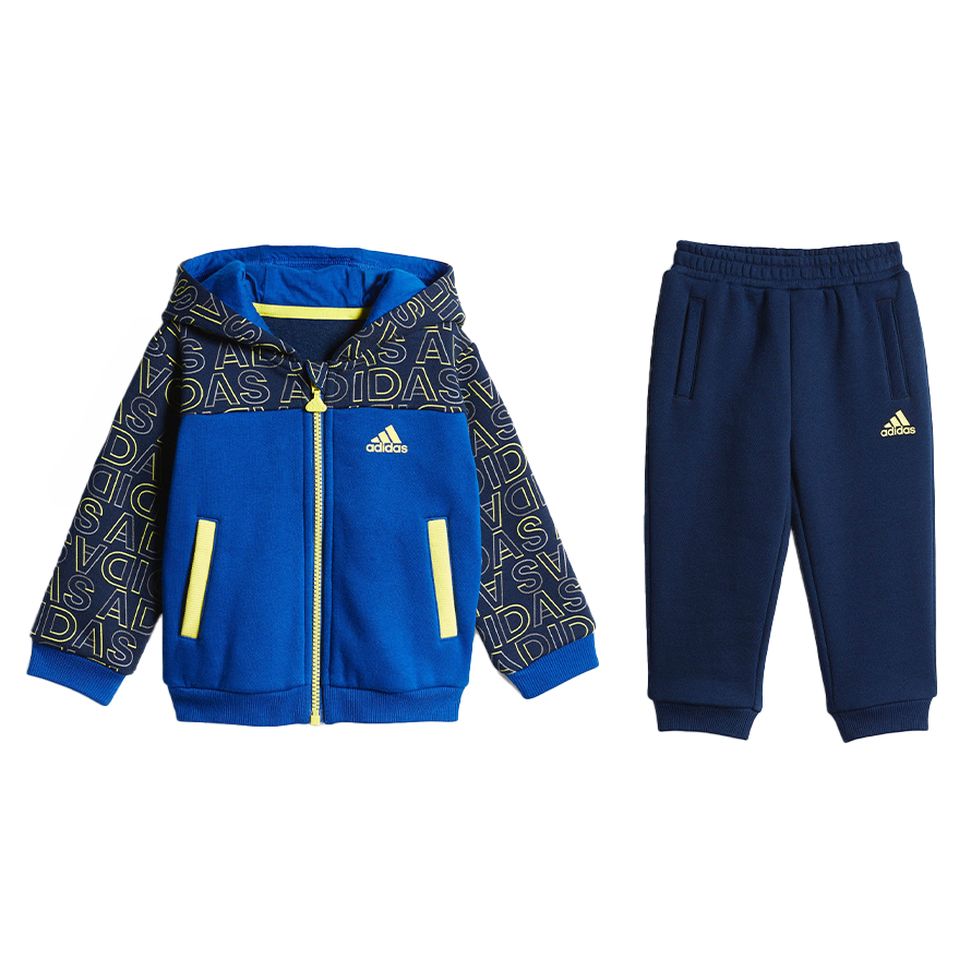 Adidas Adidas Casual Sportswear Fleece Lined Hooded Zippers Blue Infant And Toddler