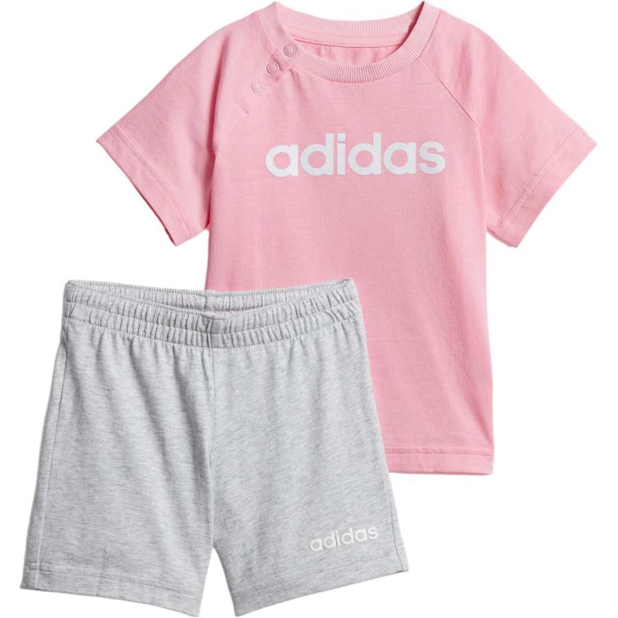 Adidas Adidas Casual Sportswear Light Heather Gray/White/Light Pink Infant And Toddler