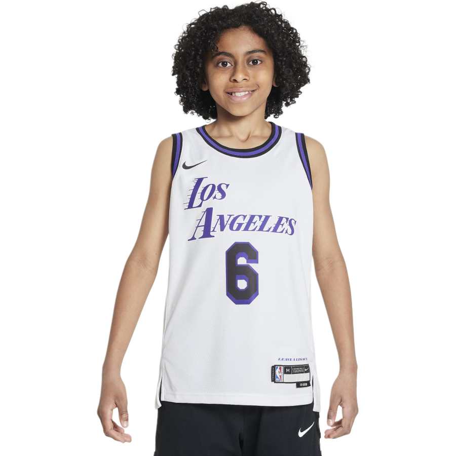 Nike Nike Tank Top LeBron James Los Angeles Lakers White Teenagers