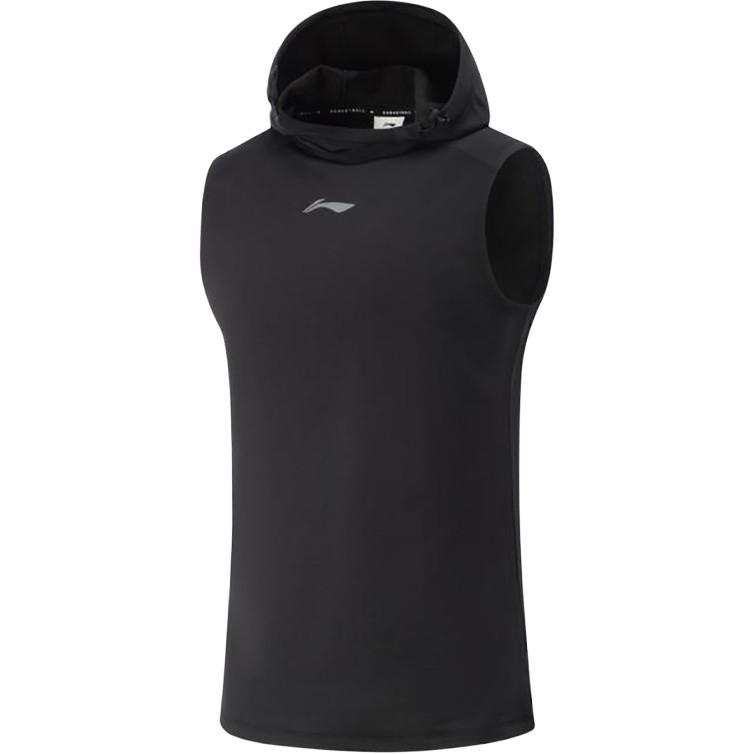 Li-Ning Li Ning Tank Tops Men's Black Hooded Moderate Straight Fit