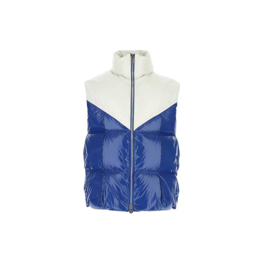 Bottega Veneta Vests Men's Blue Stand Collar Other