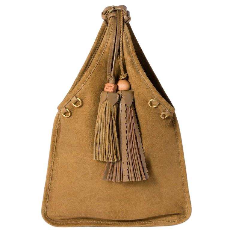 MIU MIU Sheepskin Handbag Regular Women's Olive