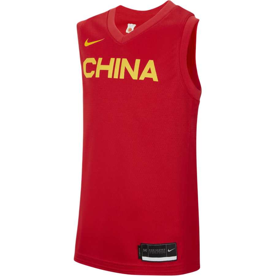Nike Nike Tank Top China Road Older Kids' Nike Basketball Jersey Red Teenagers