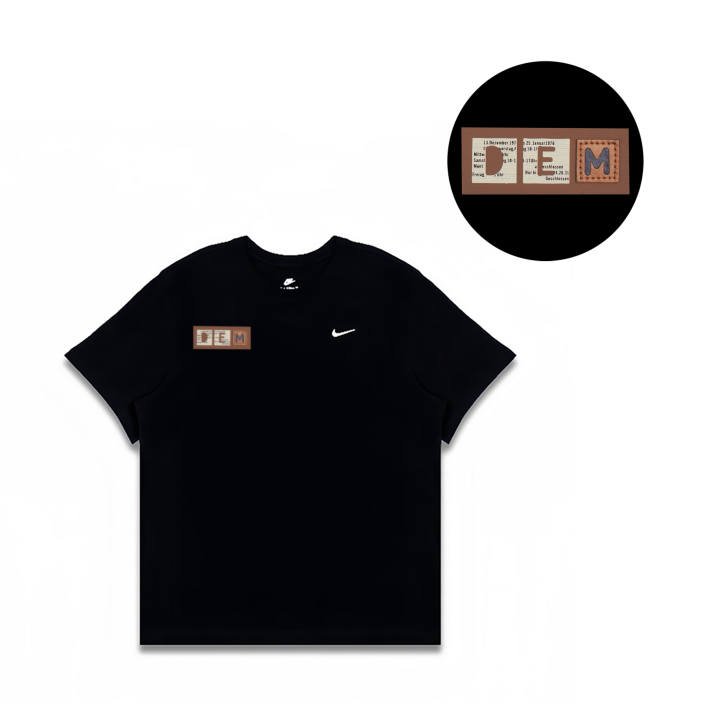 Nike Nike T Shirts Men's Black Crew Neck Moderate Straight Fit