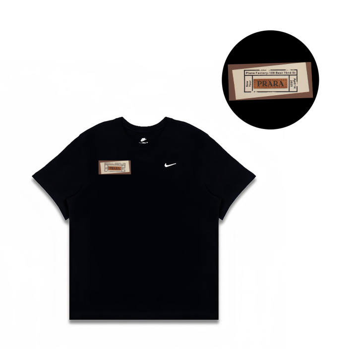 Nike Nike T Shirts Men's Black Crew Neck Moderate Straight Fit