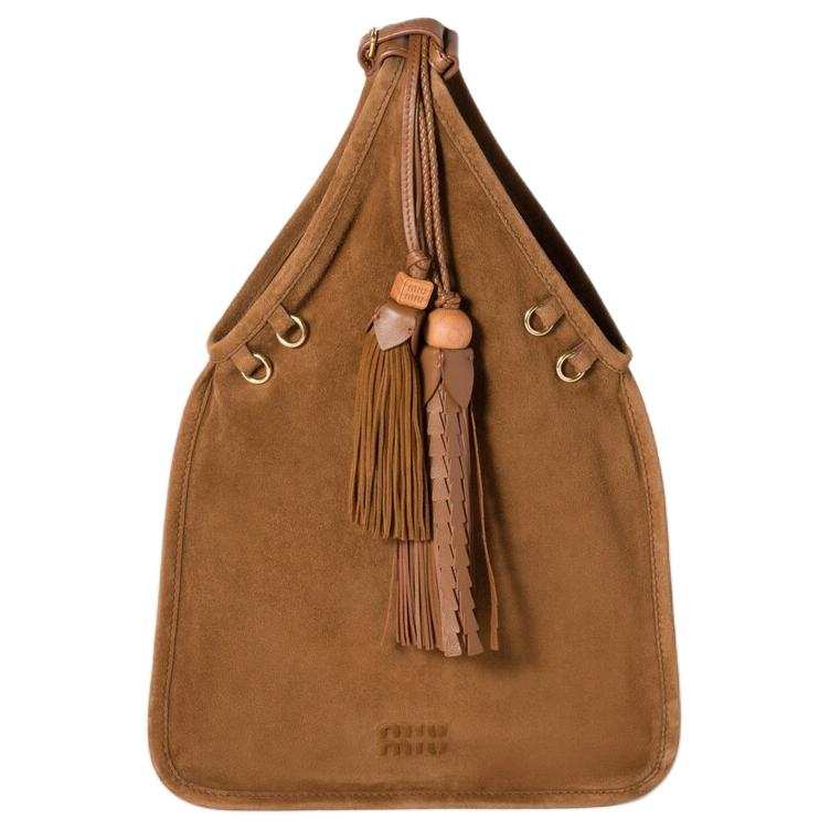 MIU MIU Sheepskin Handbag Regular Women's Brown