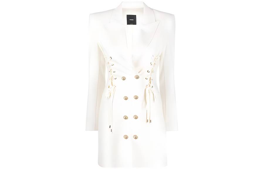 PINKO SS23 Long Sleeved Dress Women's White