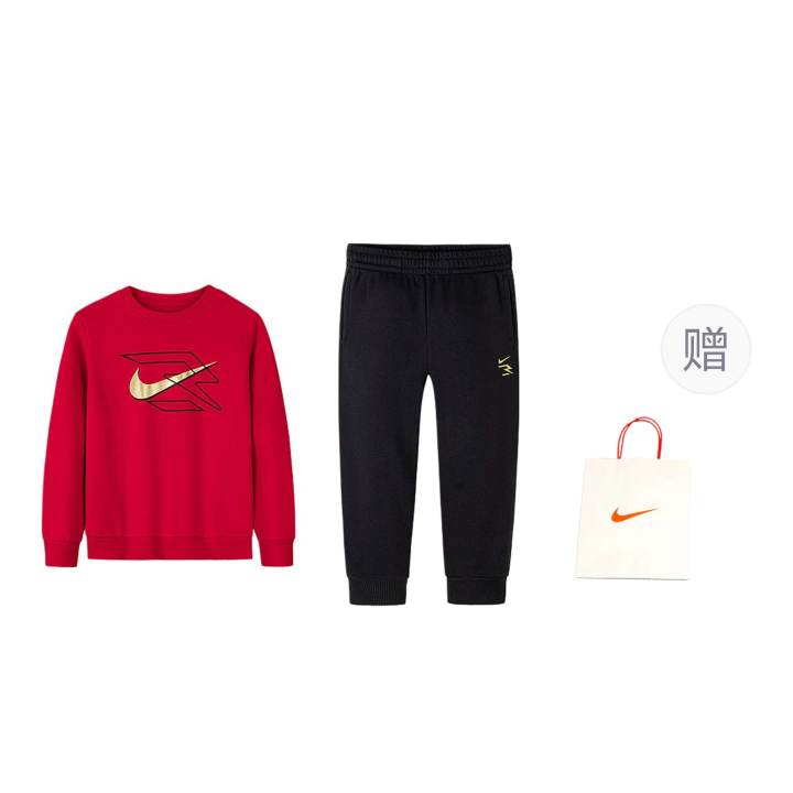 Nike Nike Casual Sportswear 3Brand Preppy Red Kids'