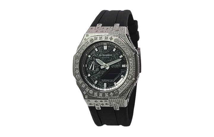 CASIO CASIO Custom Collection Quartz Movement Fluoroelastomer Strap Watch Men's Watches Black Dial