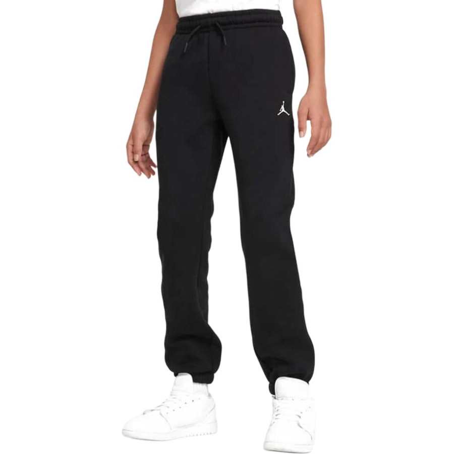 Jordan Jordan Solid Color Logo Lace Up Knitted Sweatpants Black Teenagers
