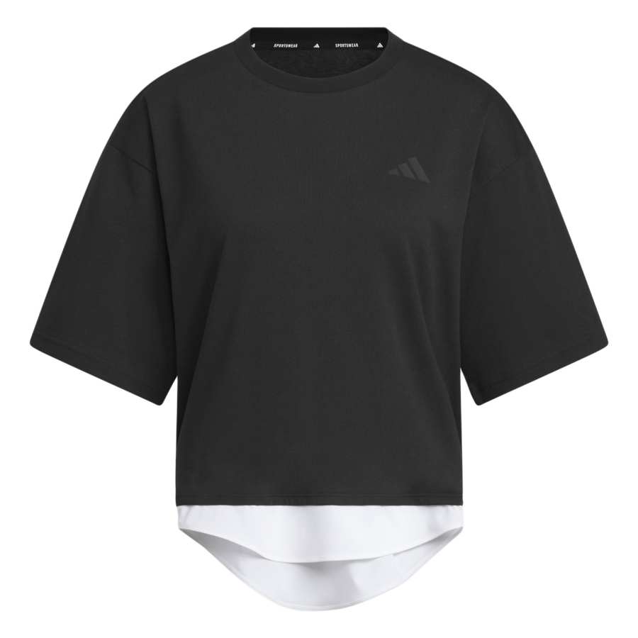 Adidas Adidas Drop Shoulder Sleeve T Shirt Women's Black