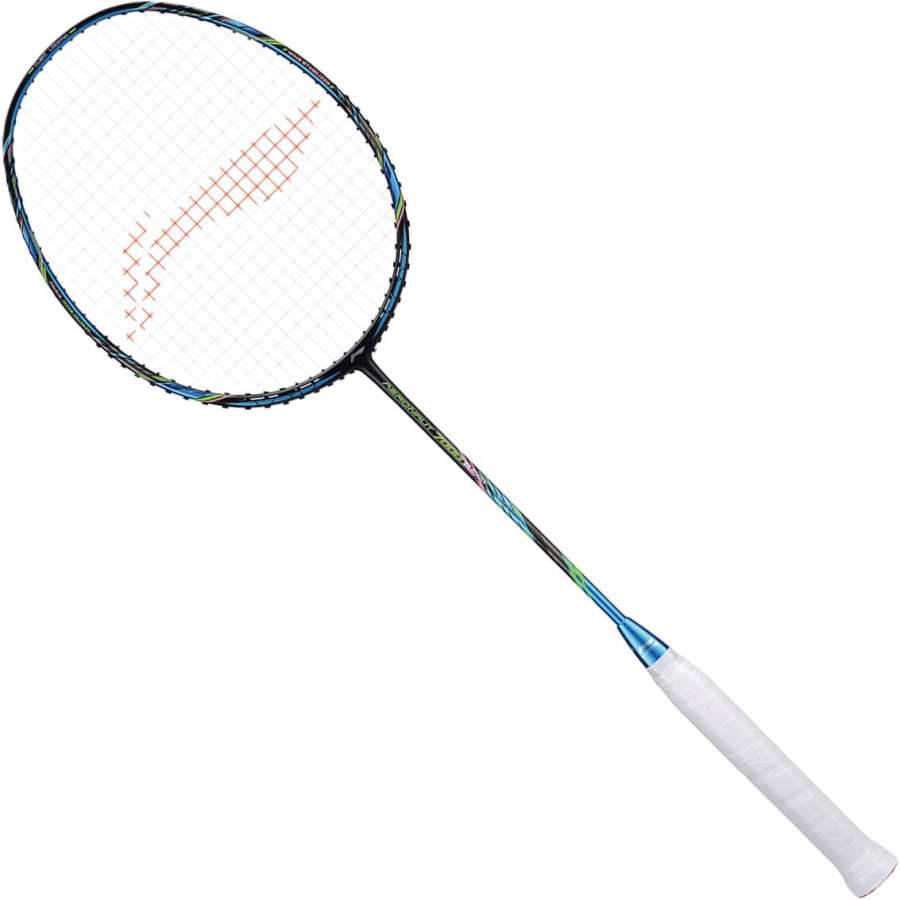 Li-Ning Li Ning AN7000B Full Carbon Badminton Rackets Control Type All around Defense Professional 3U/G6 Black Blue
