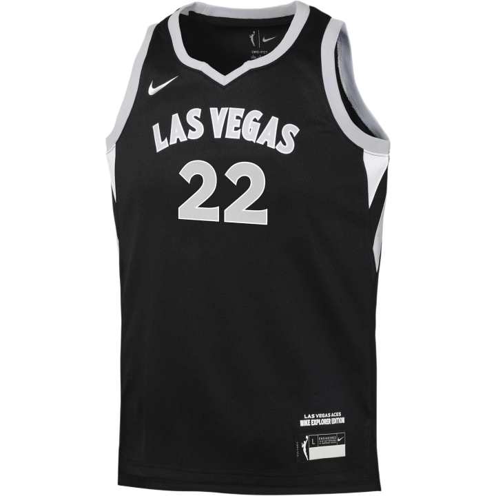 Nike Nike Tank Top A'ja Wilson Las Vegas Aces 2024Dri FIT WNBA Swingman Black Teenagers