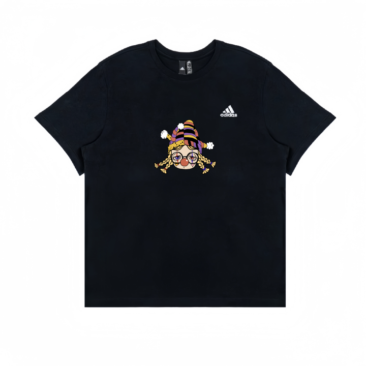 Adidas Adidas T Shirts Unisex Black Crew Neck Straight Fit