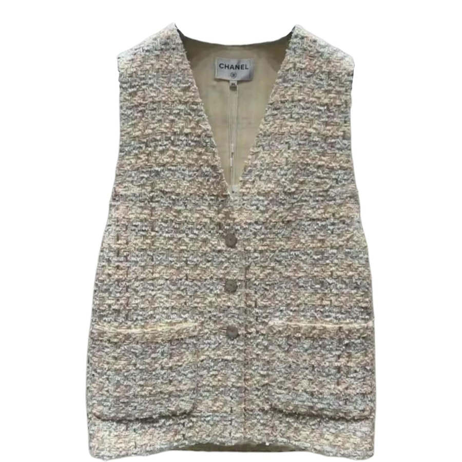 CHANEL 25P Tank Top Women's Light Yellow