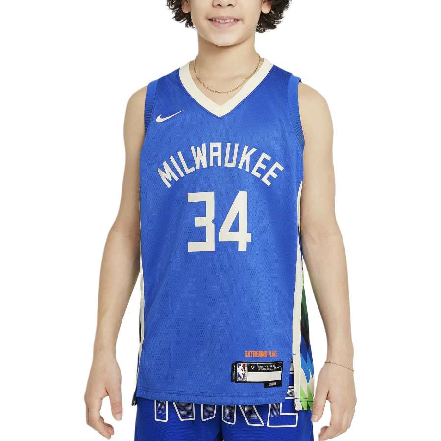 Nike Nike Tank Top Giannis Antetokounmpo Milwaukee Bucks City Edition Royal Game Teenagers