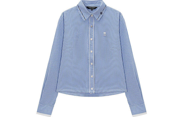 Teenie Weenie Shirts Women's Blue Lapel Moderate