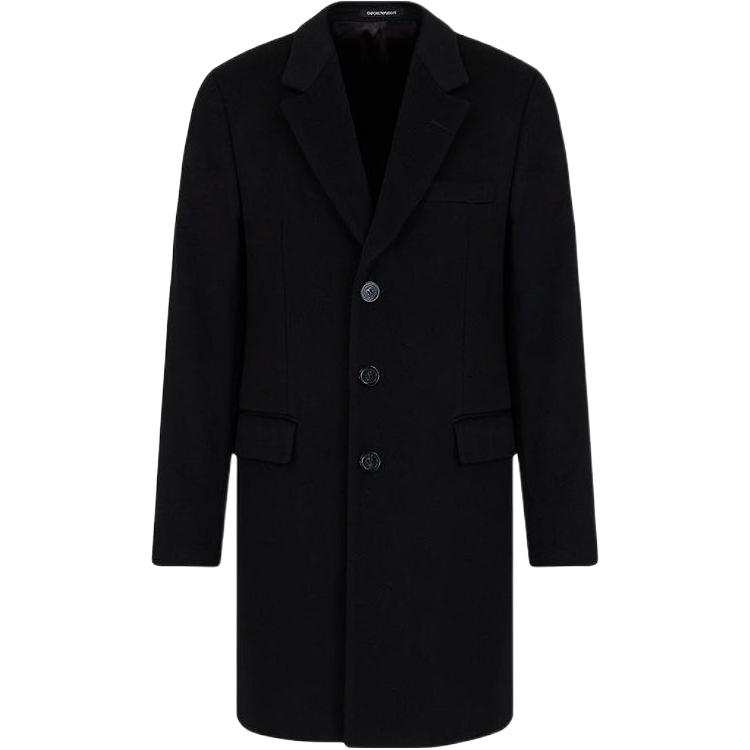 Emporio Armani Coat with lapels in beaver cashmere