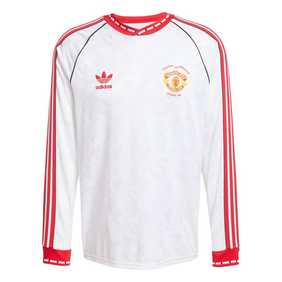 Adidas Originals Manchester UNITED '91 AWAY JERSEY Soccer Jersey Men's White/Red