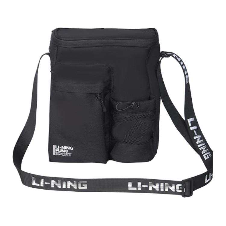 Li-Ning Li Ning Polyester Shoulder Bag, Crossbody Bag, Travel Bag Regular Unisex Black