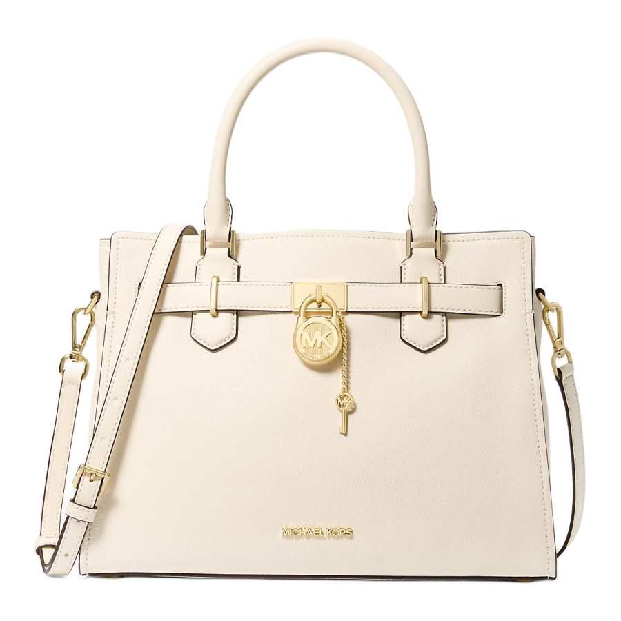 MICHAEL KORS Leather Handbag Medium Women's Light Cream