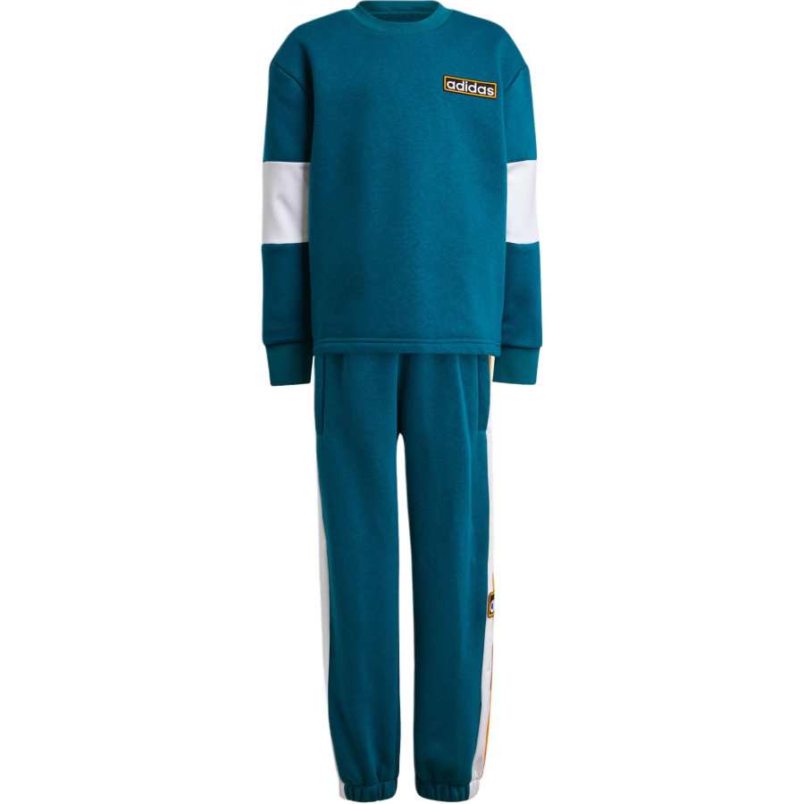 Adidas Originals CREW SET Casual Sportswear Ruins Raven Blue Children Aged 3 7 Years Old