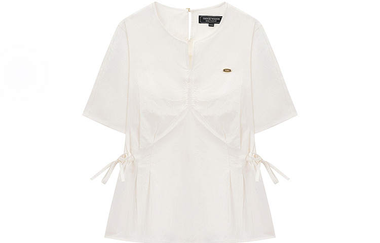 Teenie Weenie Shirts Women's White Crew Neck Moderate Other