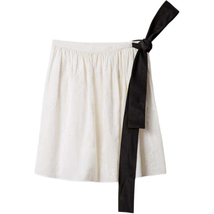 MIU MIU SS25 Casual Long Skirt Women's Ivory White