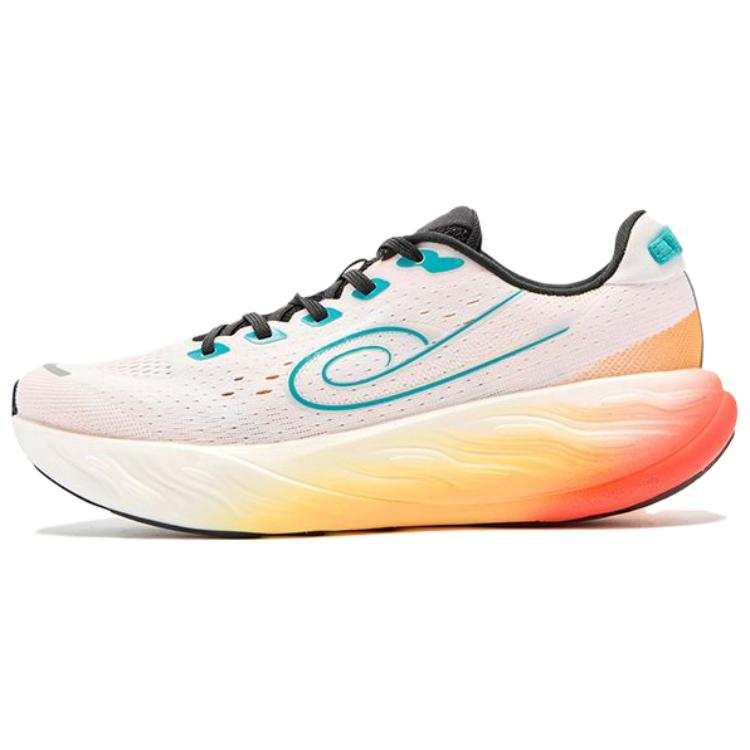 QIAODAN Tao Pro Slip Resistant Abrasion Resistant Low top Casual Racing Running Shoes Men's White Orange