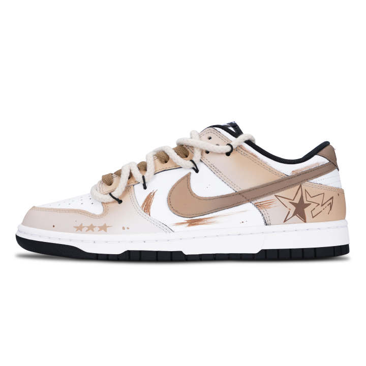 Nike Nike Dunk Soaring Star Slip Resistant Abrasion Resistant Low top Skateboard Shoes Men's White Brown