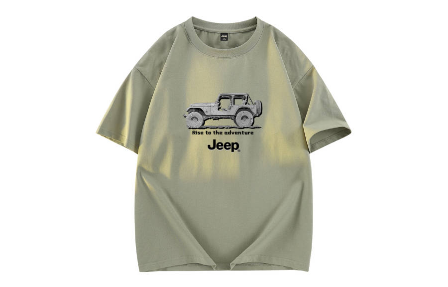 Jeep T Shirts Unisex Crew Neck Moderate Heavyweight