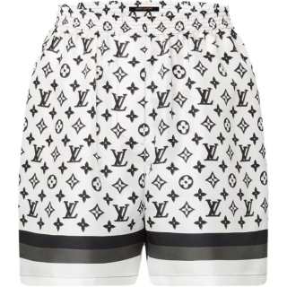 LOUIS VUITTON 3D Monogram Stripe Accent Pajama Shorts