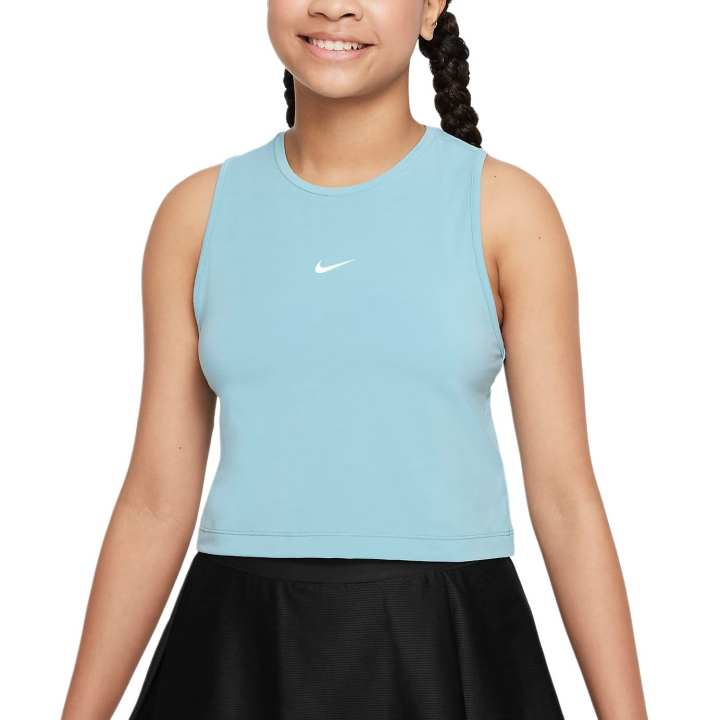 Nike Nike Pro Tank Top Denim Turquoise/White Teenagers