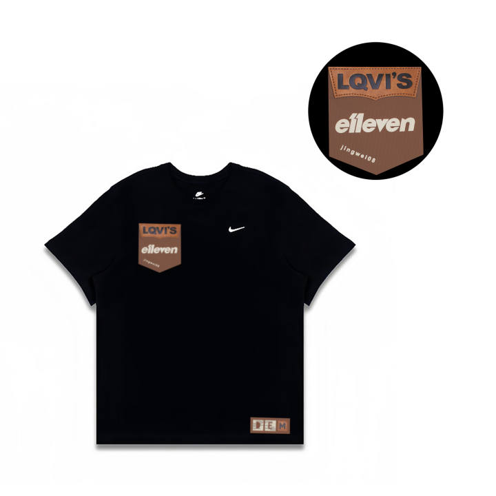 Nike Nike T Shirts Men's Black Crew Neck Moderate Straight Fit