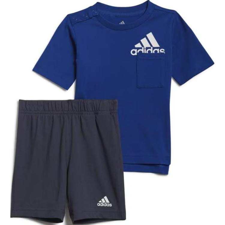 Adidas Adidas Sport Badge Of Summer Set Casual Sportswear Royal White Infant And Toddler
