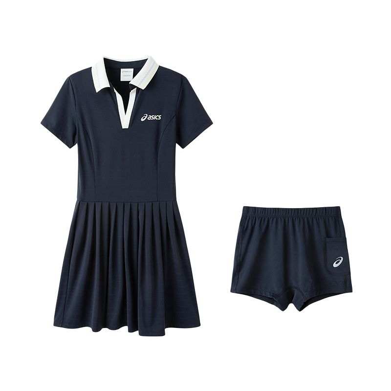Asics Dress Sports Performance 2 Piece Set Navy Blue Children Aged 3 7 Years Old