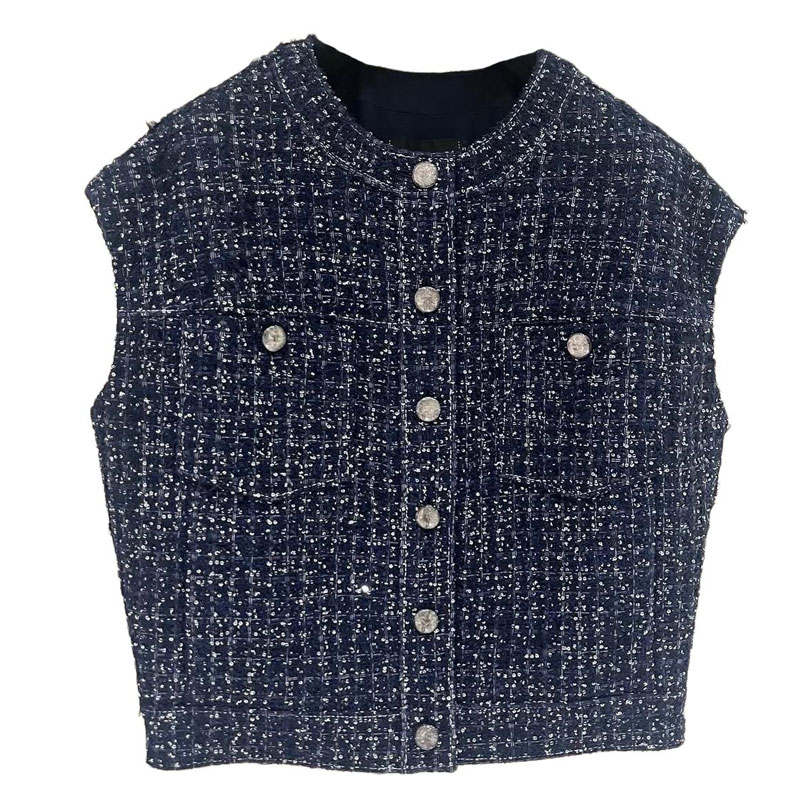 CHANEL 25P Spring Summer Preview Collection Vest Women's Blue