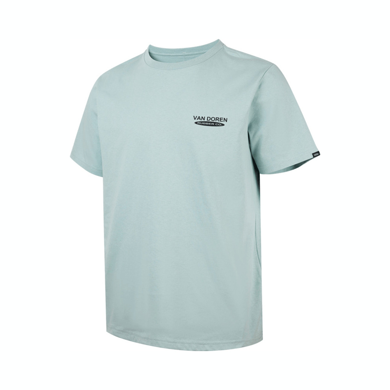 Vans T Shirts Men's Gray Green Crew Neck Moderate