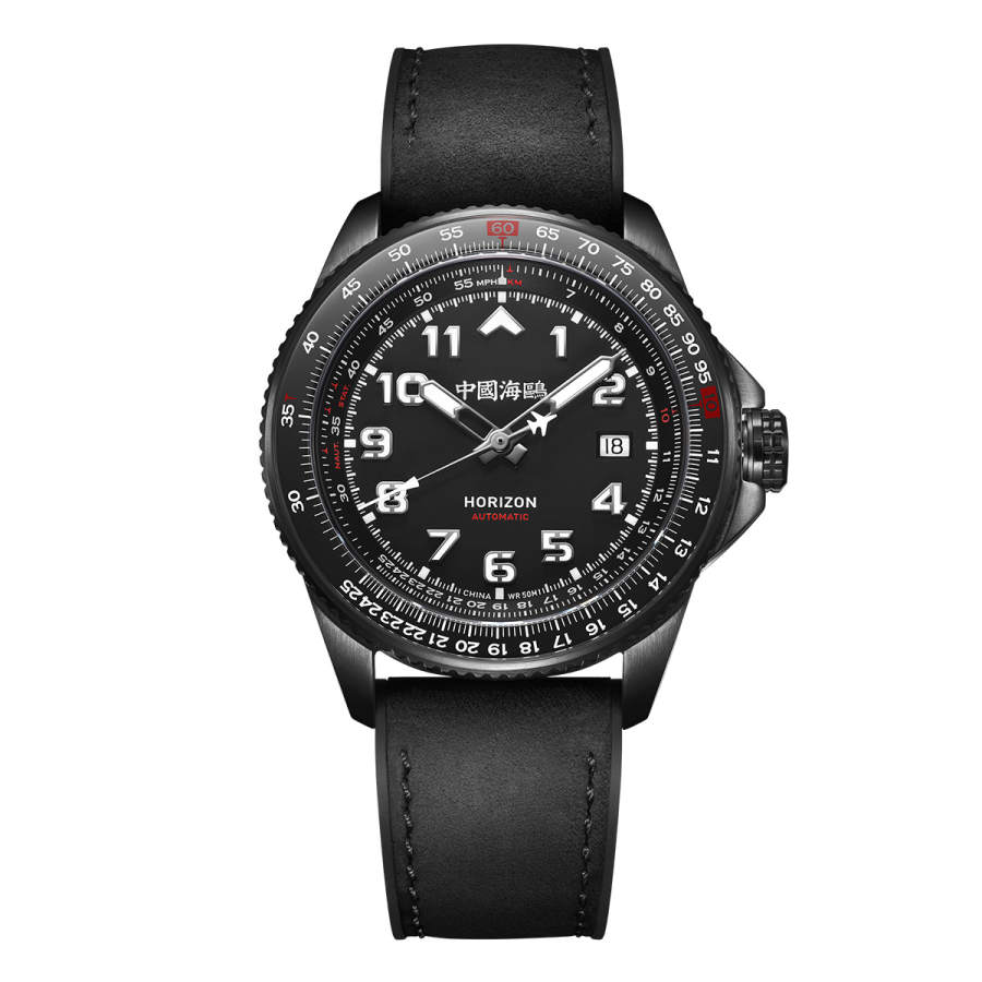 Sea-Gull Sea Gull PILOT Skyline Collection Automatic Mechanical Movement Rubber Band Strap Watch Men's Watches