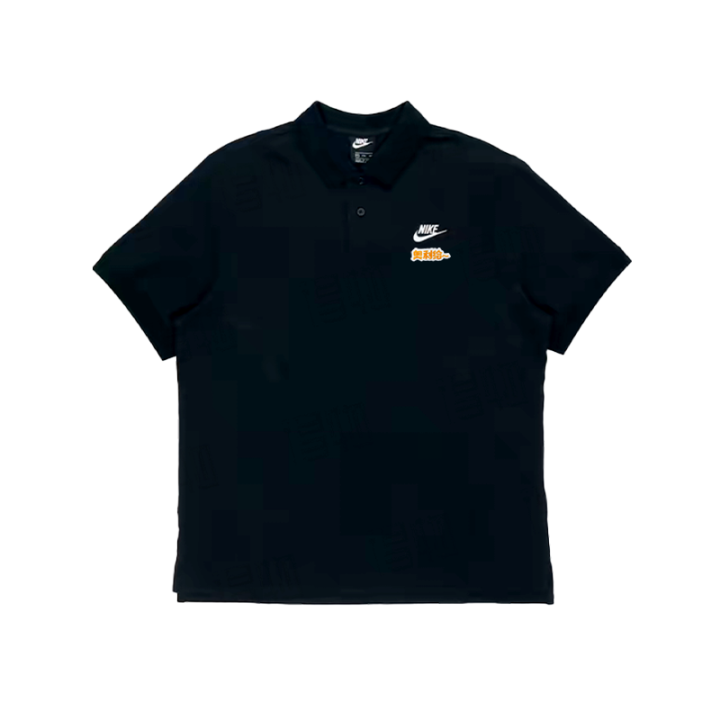 Nike Nike Polo Shirts Unisex Black Polo Collar Moderate Straight Fit
