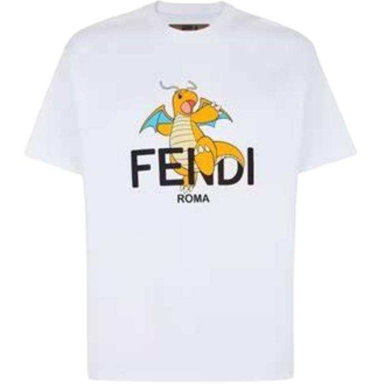 FENDI T Shirts Women's Crew Neck Moderate Straight Fit
