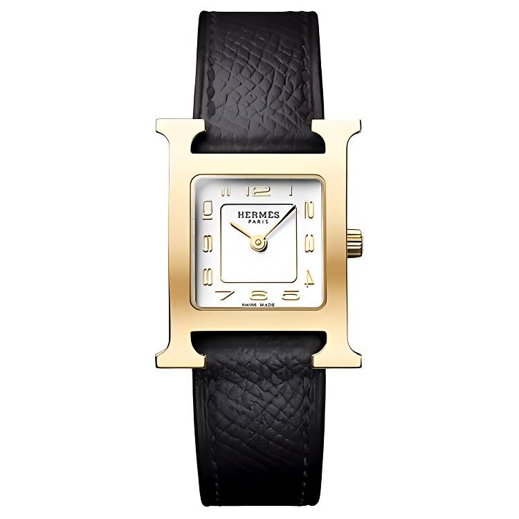 HERMES Wrist Watches Quartz Movement 25mm White Dial Women's Watch 30m Water Resistant