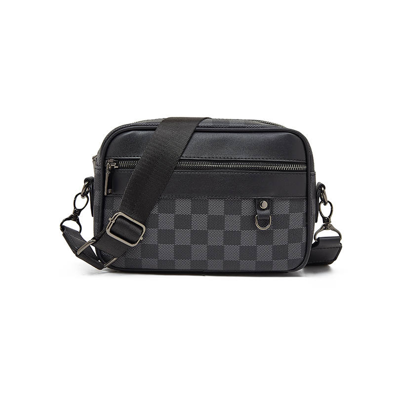 LAORENTOU Synthetic Leather Crossbody Bags Men's Black