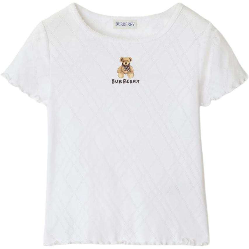 Burberry Thomas Bear T Shirt White Kids'