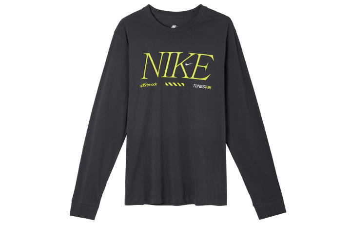 Nike Nike T Shirts Men's Coal Black Crew Neck Moderate Straight Fit