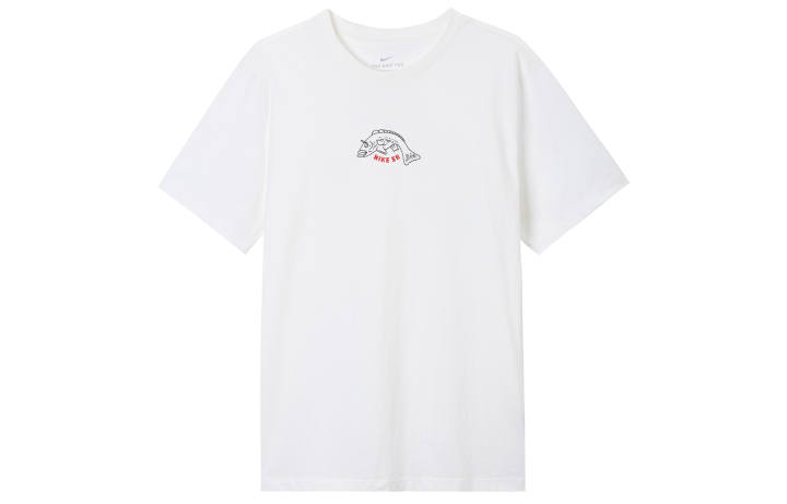 Nike Nike T Shirts Men's White Crew Neck Moderate Straight Fit