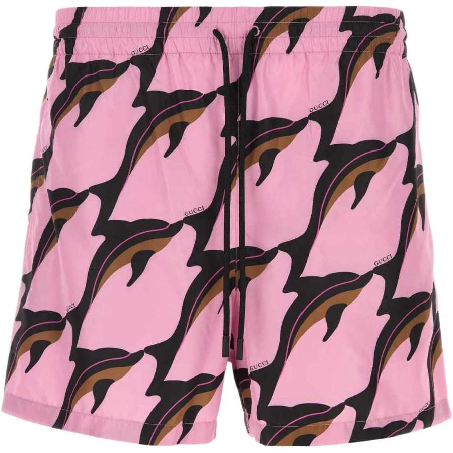 GUCCI GUCCI Printed Technical Poplin Swim Shorts
