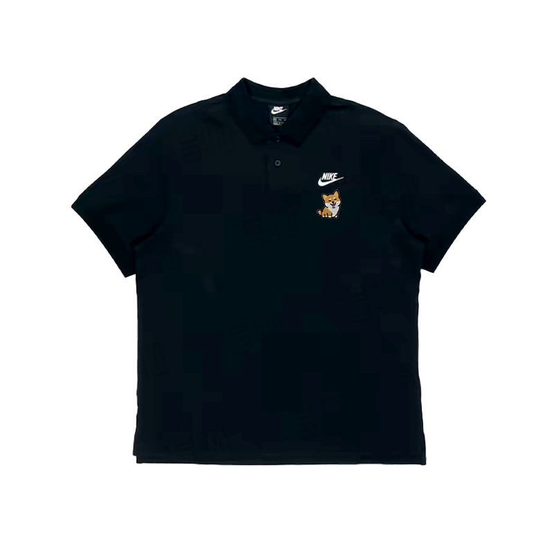 Nike Nike Polo Shirts Unisex Black Polo Collar Moderate Straight Fit