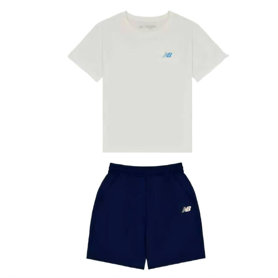 New Balance New Balance Casual Sportswear 2 Piece Set Blue White Children Aged 3 7 Years Old