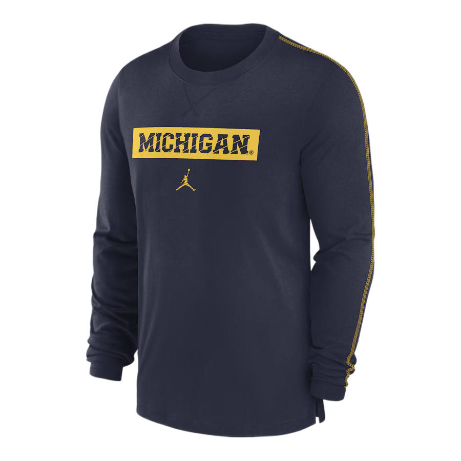 Jordan Jordan Michigan Wolverines Sideline Player Men's Jordan Dri FIT College T Shirt